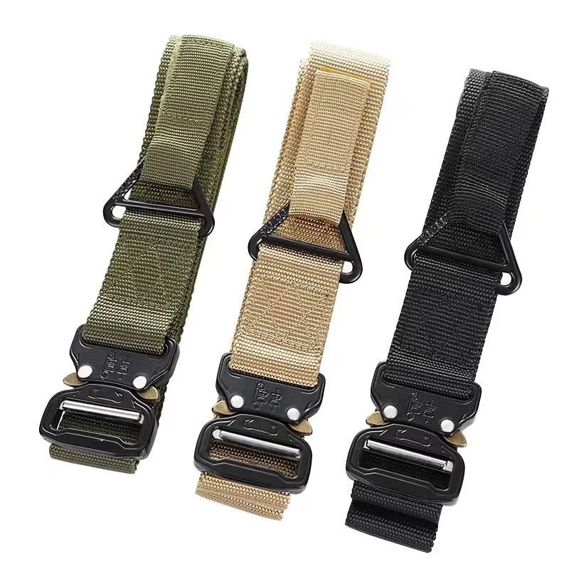 Factory Hot Sale Tactical Rigger Belt 1.5inches Mens Nylon Webbing Utility Belt With V-Ring Heavy Duty Quick Release Buckle