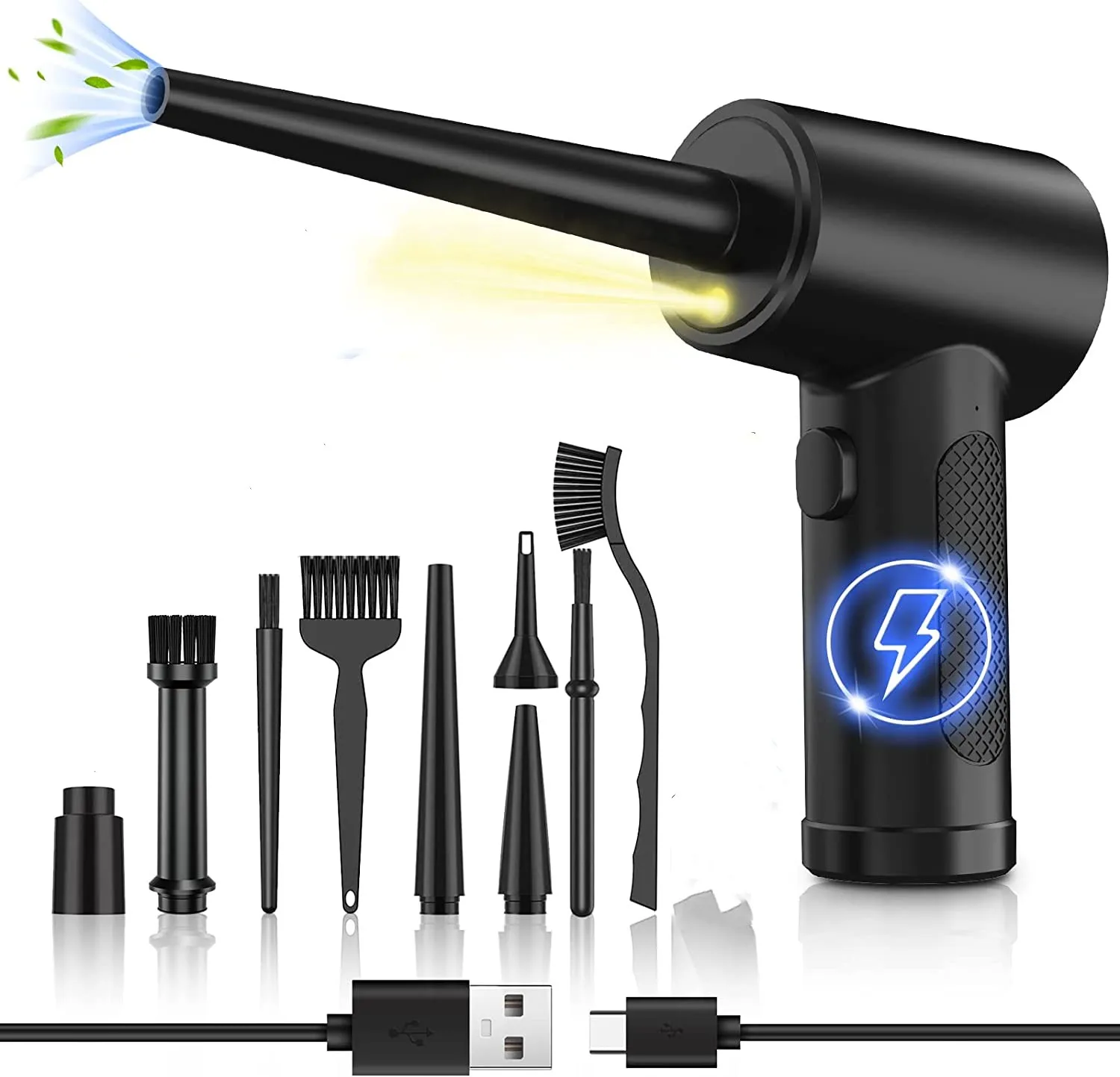 Беспроводной баллончик со сжатым воздухом 51000 об/мин USB аккумуляторная сжатого Уборка Пыли воздух дует пистолет для компьютерная клавиатура ноутбука воздуходувка пистолет