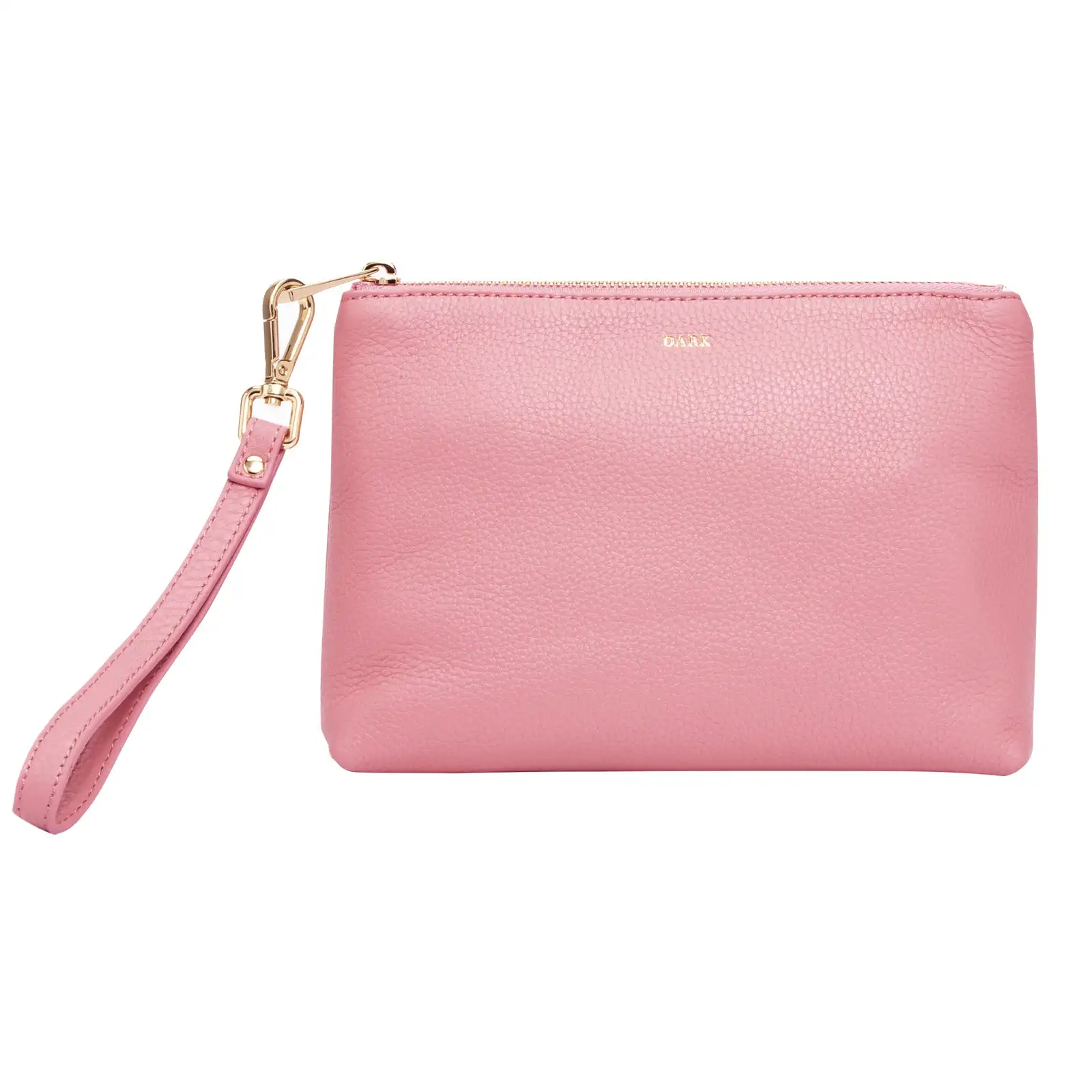 Premium personalized envelope ladies pink clutch bags monogram luxury zipper pebble genuine leather pouch  with custom logo