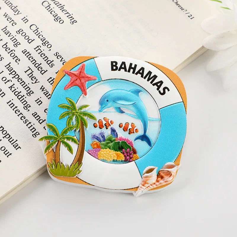 Customised DIY 3D Wholesale maldives sicilia bahamas Tourism Refrigerator magnet Resin World City Fridge Magnet For Souvenir