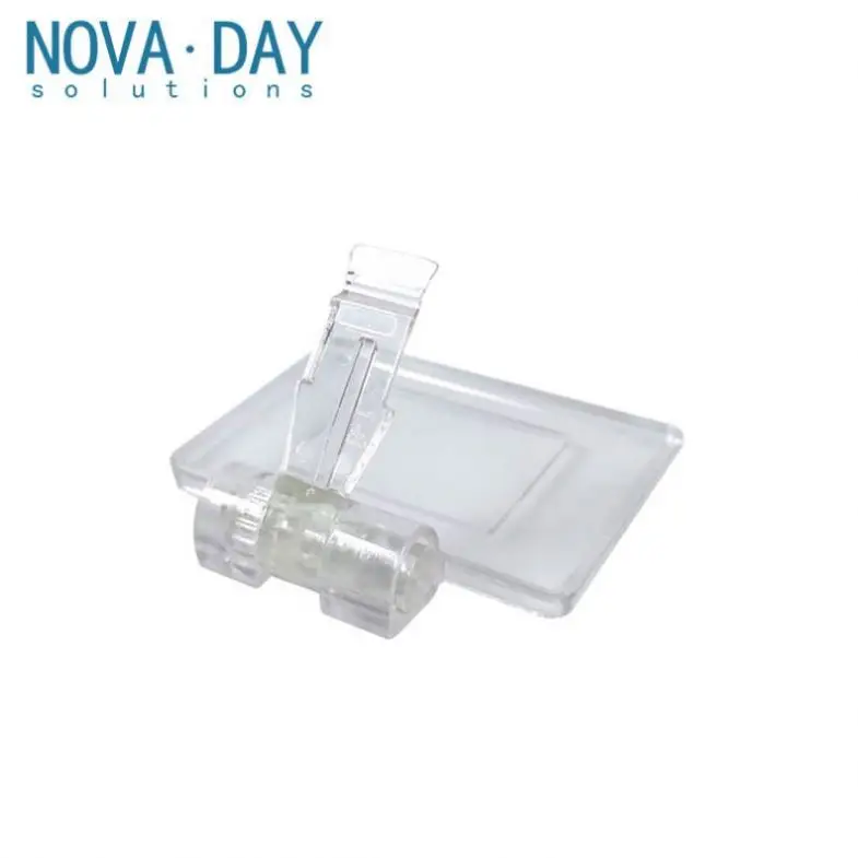 NovaDay Supermarket Store Holder Sign Stand Data Strip Plastic Display Stand Price Tag Label Sign Holder