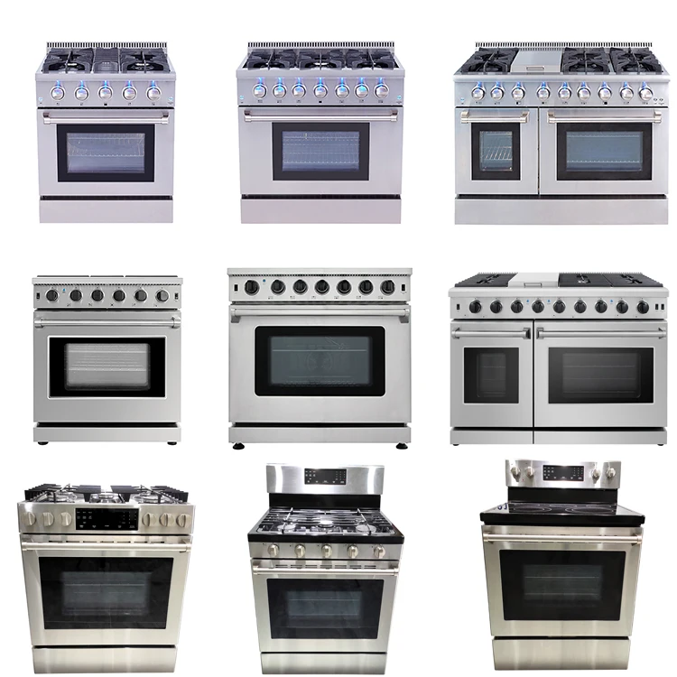 Gas stove 5 burners gas range with a 4.5 cu.ft oven easy clean