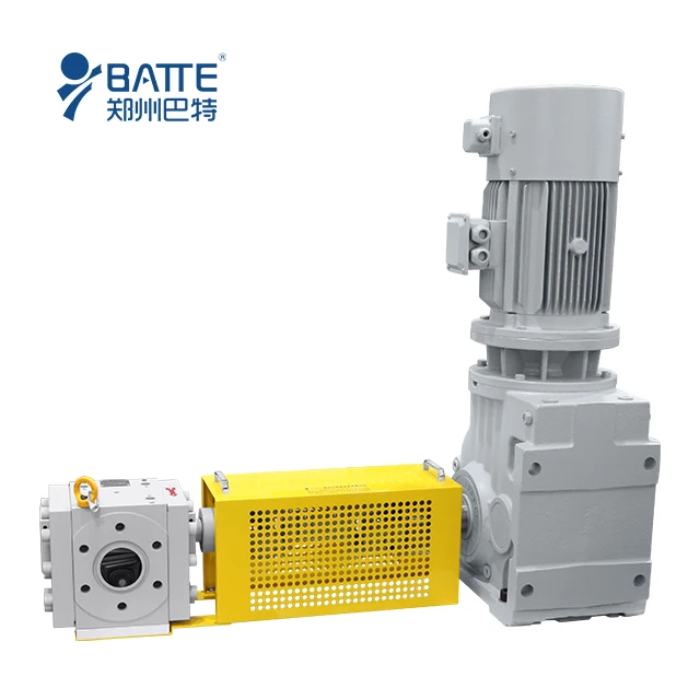 Plastic filament extruding machine with polymer mini melt pump for plastic extruder