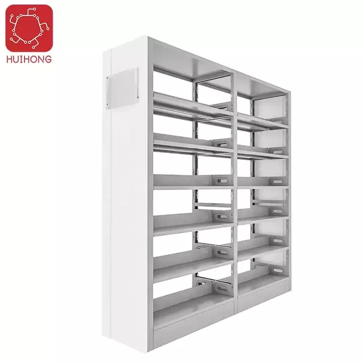 Modern Library Bookshelf Bookcases Heavy Duty Double Side Metal Environmental for School Library