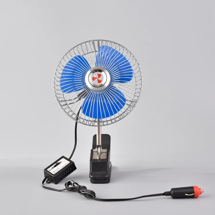 DC 12 volt 6 inch metal fan with clip