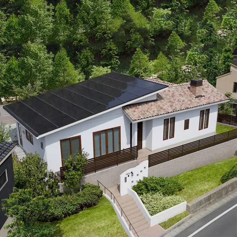 Light Steel RCB System Prefab House ALC Panel+gypsum Board /bamboo Wood Fiber Board Luxury Double Story Villas Modern Hotel