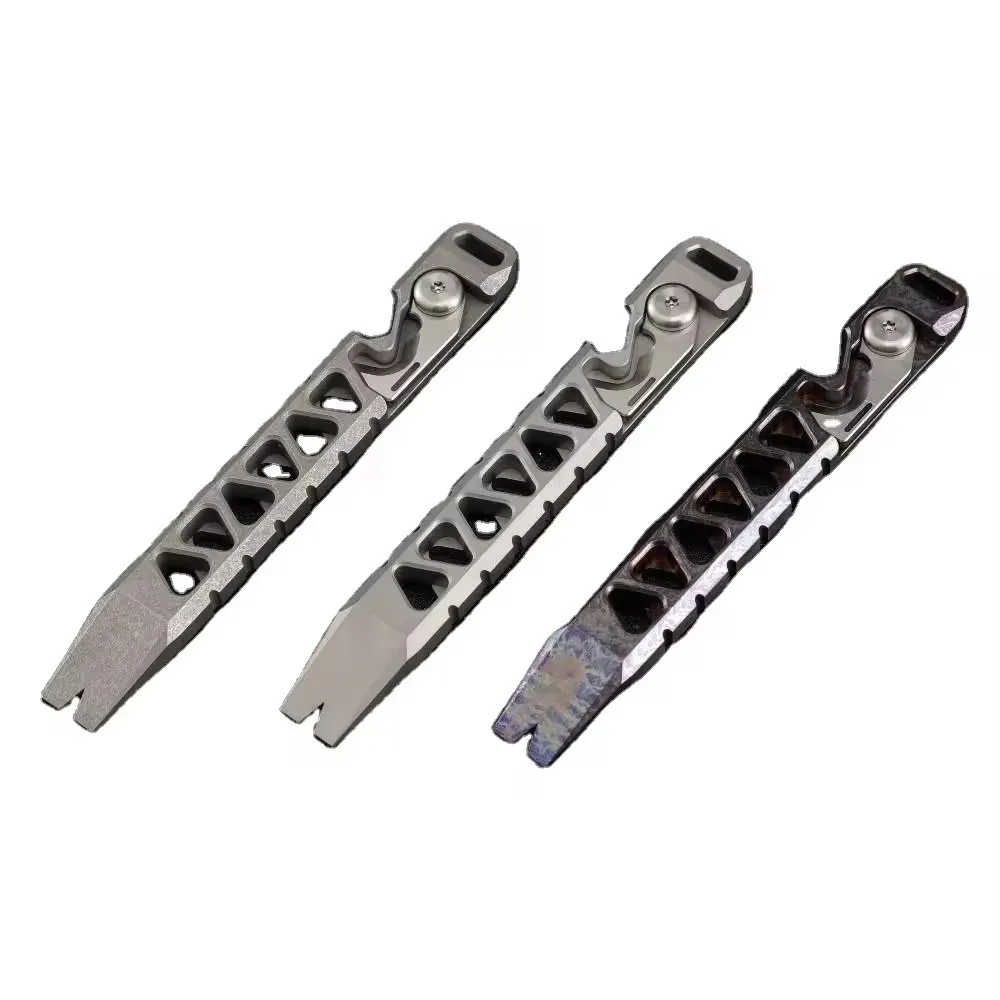mini pry bar Keychain pry bar titanium Titanium Alloy Outdoor  hand tool pry Camping Bottle Opener Multifunctional EDC Widget