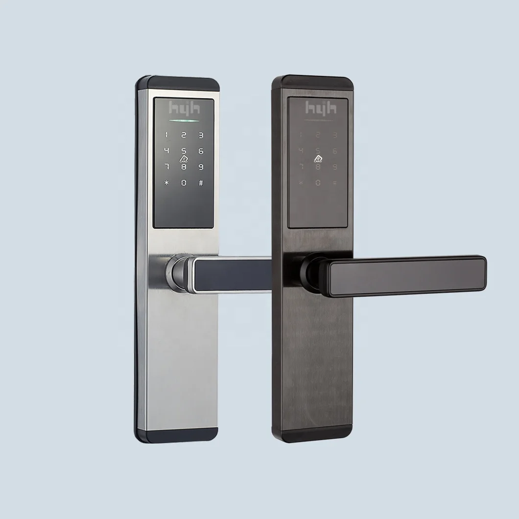 hyh Factory 2022 New Design High Quality Password Card Safety TTLock APP Bluetooth Smart Door Handle Lock For Hotel
