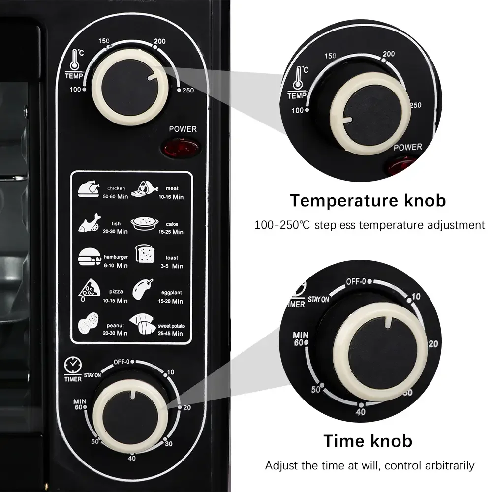Hot style 45L smart cookies baking oven multifunctional mini tabletop electric oven for baking cake