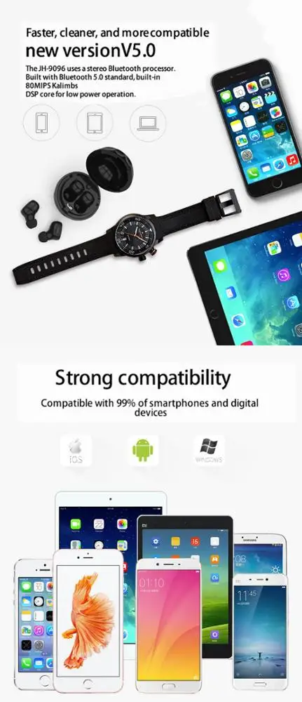 водонепроницаемые Bluetooth 5,0 Hifi True Bluetooths беспроводные Tws наушники с зарядкой для iphone samsung