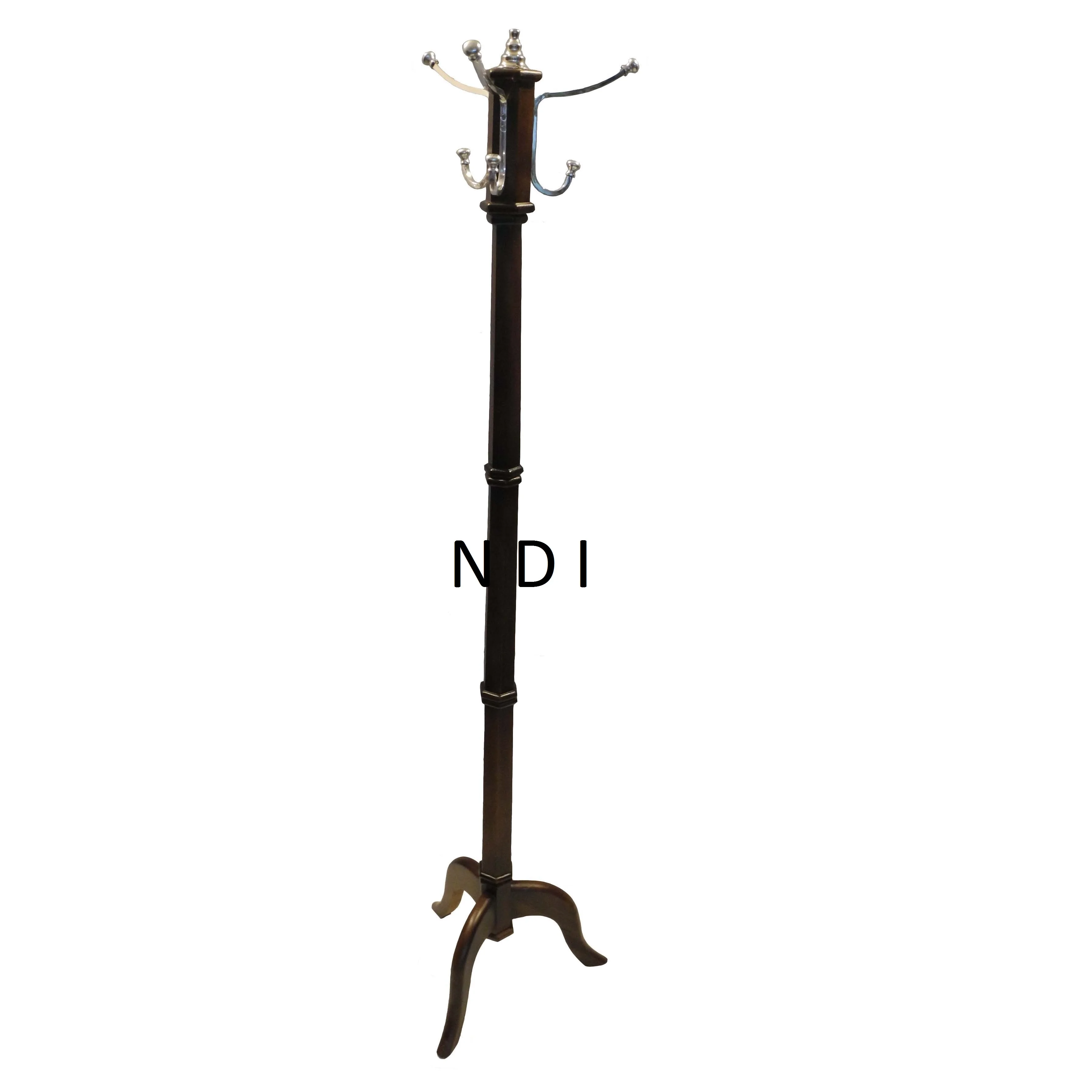 Tall Size Unique Design Custom Shape Decorative Clothes Hanger Stand Strong Quality Wooden Coat Hanging Stand