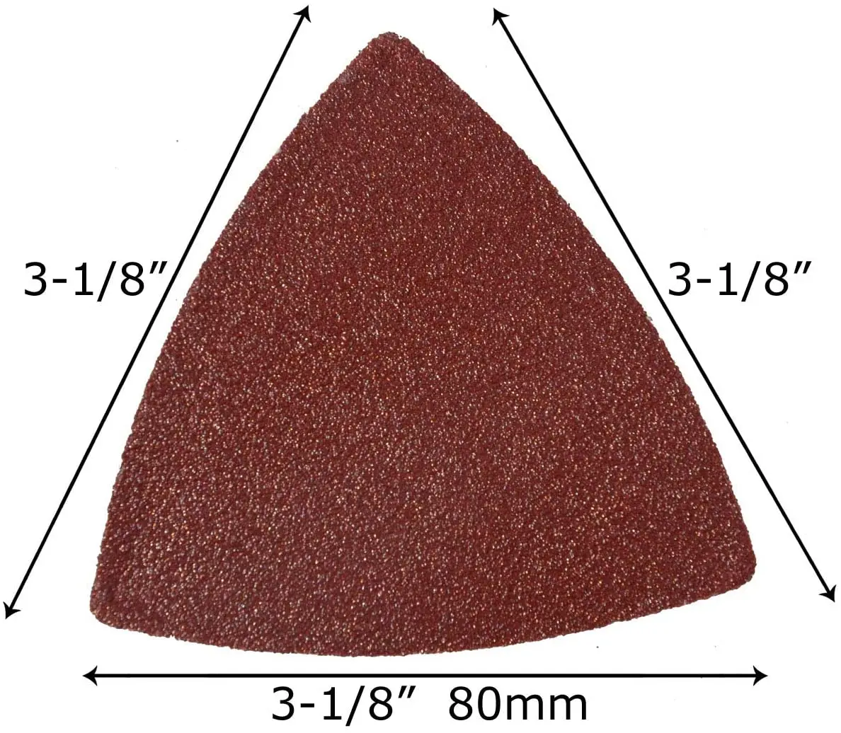  80mm 60/80/100/120/240 Grits Oscillating Hook and Loop Sanding Triangle Paper