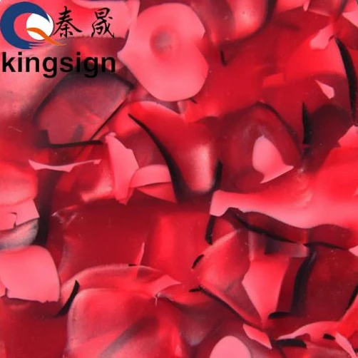 KINGSIGN Top quality flower Colored pattern acrylic sheet plexiglass marble acrylic panel pmma plastic board for decoration