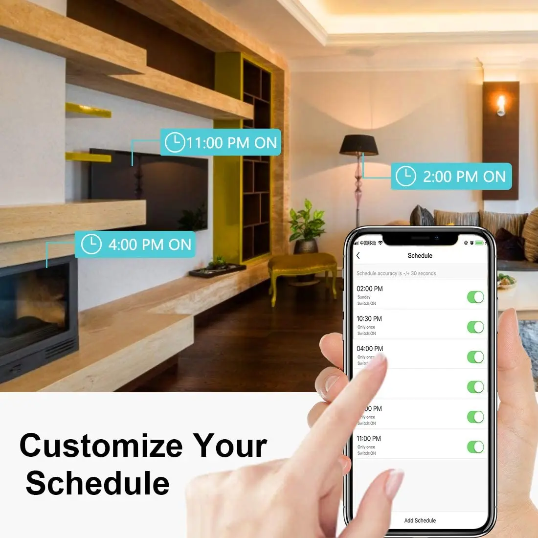  Умный дом мини-розетка Wi-Fi розетка 10A совместим с Alexa Google Assistant Голосовое управление умные разъемы