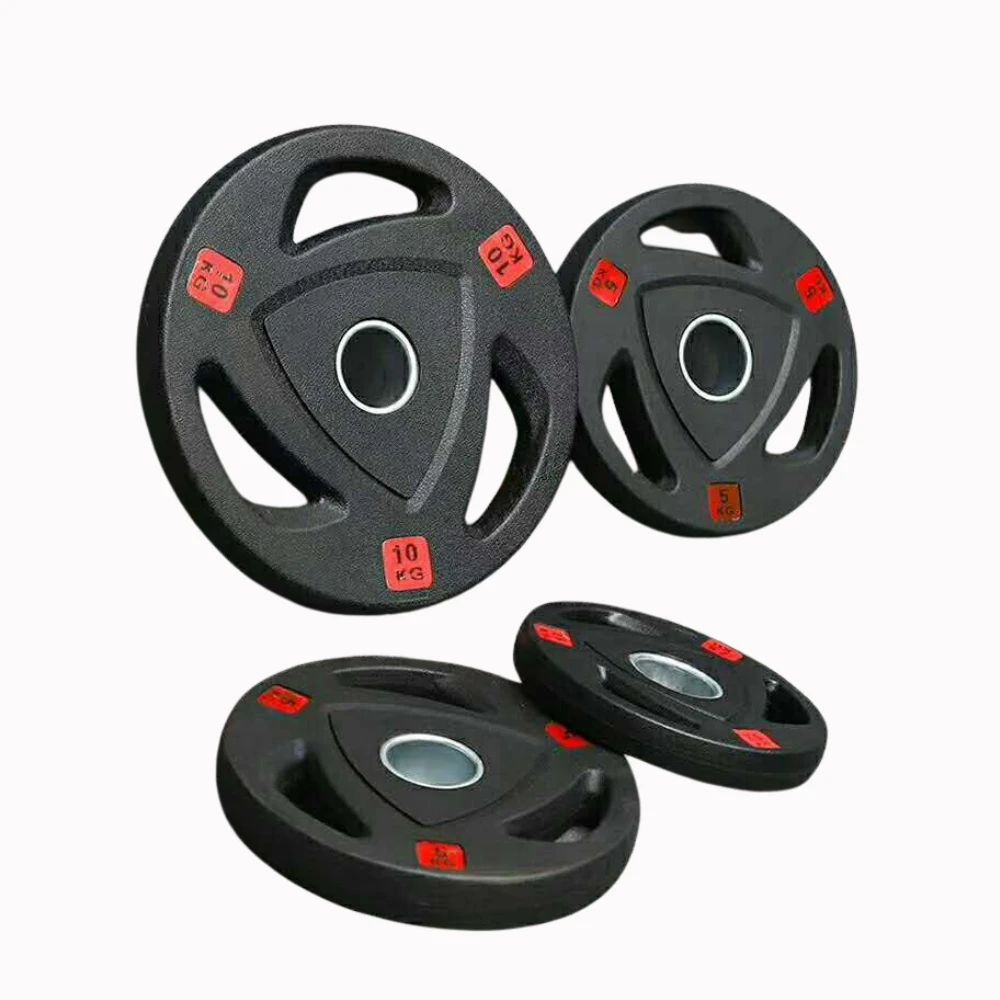 Rubber-covered Three-hole Weight Plate Cast Iron