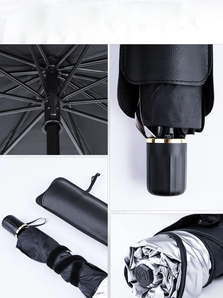 2022 Hot Selling Car Umbrella Wind Shield Sun Shade Front Window Sunshade Windscreen Car Umbrella Steel Fashion Modern Manual