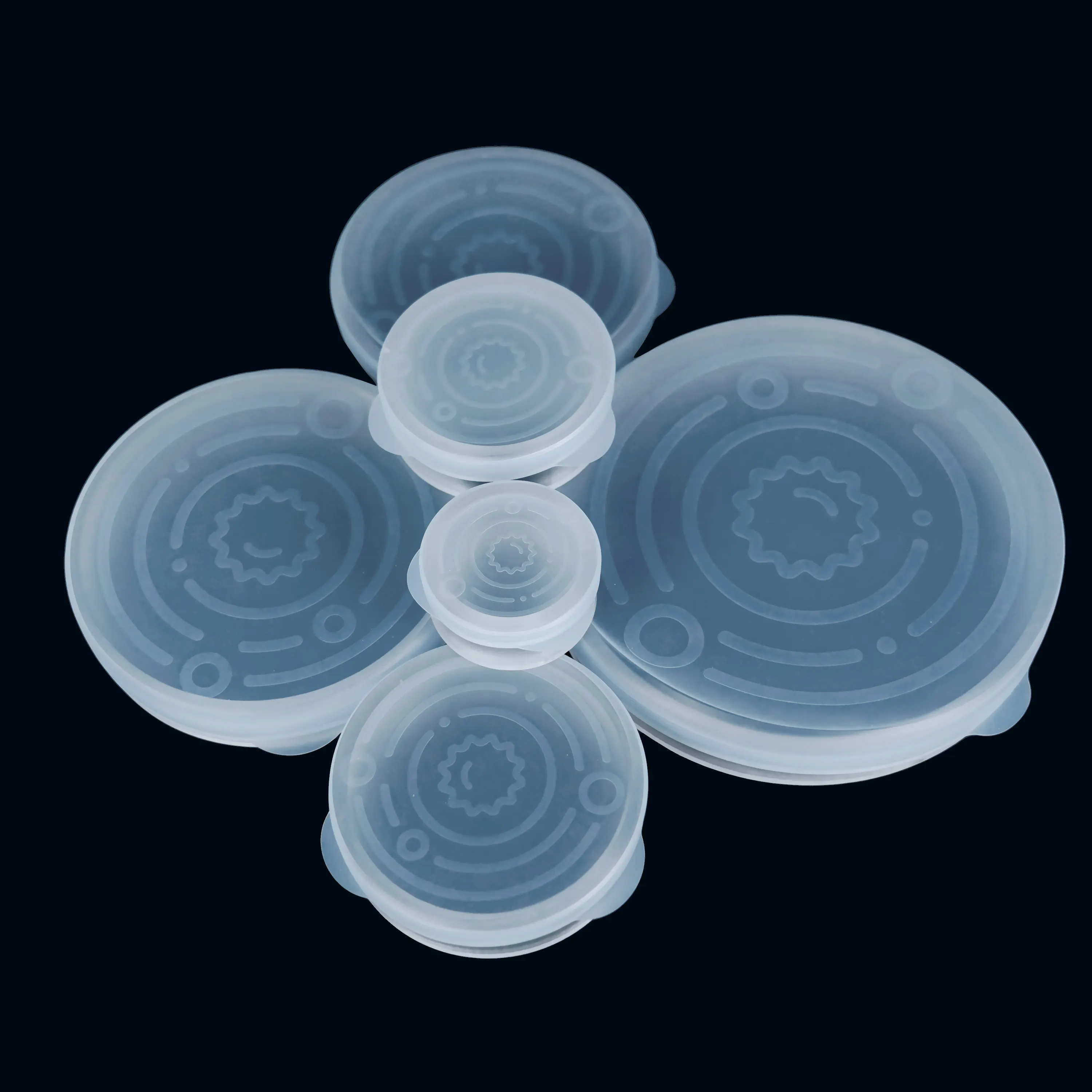 Food Grade Silicon Lid Cover Stretch 6 Pack Reusable Silicone Stretch Lids