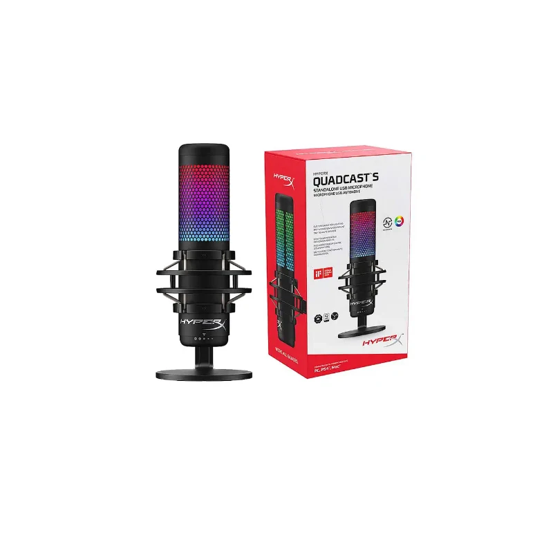 HyperX Quadcast S Quadcast usb studio microphones RGB gaming wireless microphone
