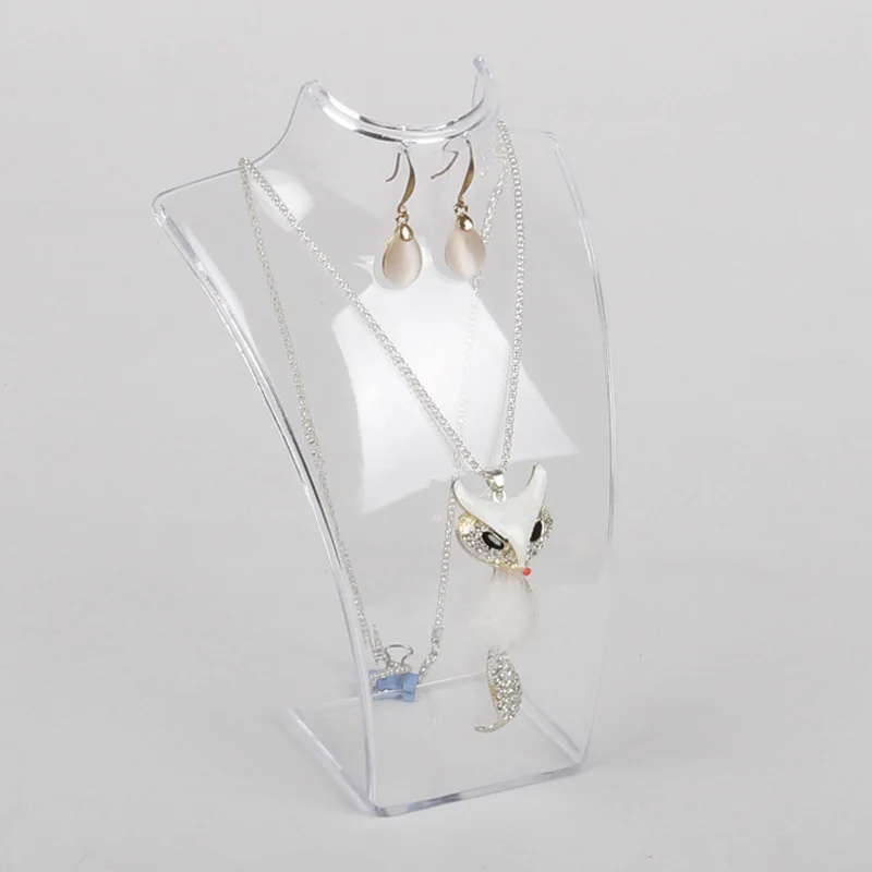Good Quality Three Colors Mannequin Necklace Jewelry Pendant Display Stand Holder Show Decorate Jewelry Display Shelf 12.5*19cm