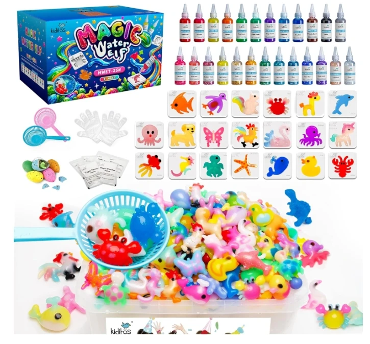 Magic Water Toy Kit,Aqua Fairy Water Gel Kit with Sparkling Magic  Magic Dinosaur Egg Toys,Birthday Gifts CraftsArt Kit for Kids