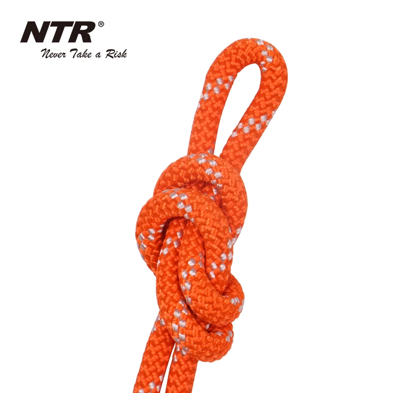NTR customized outdoor durable cover PET colorful double braided polyester rope safety rope