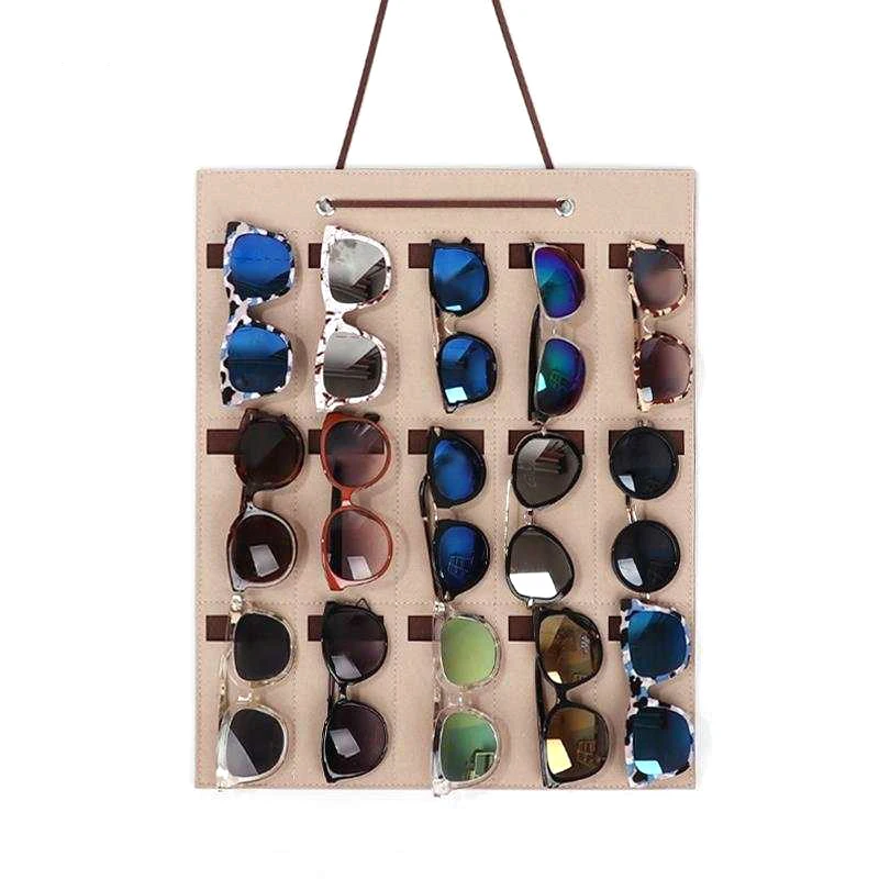 Convenient glasses Storage Box Wall Hanging Demonstration solar wall shows high level sensor sunglasses storage display bag
