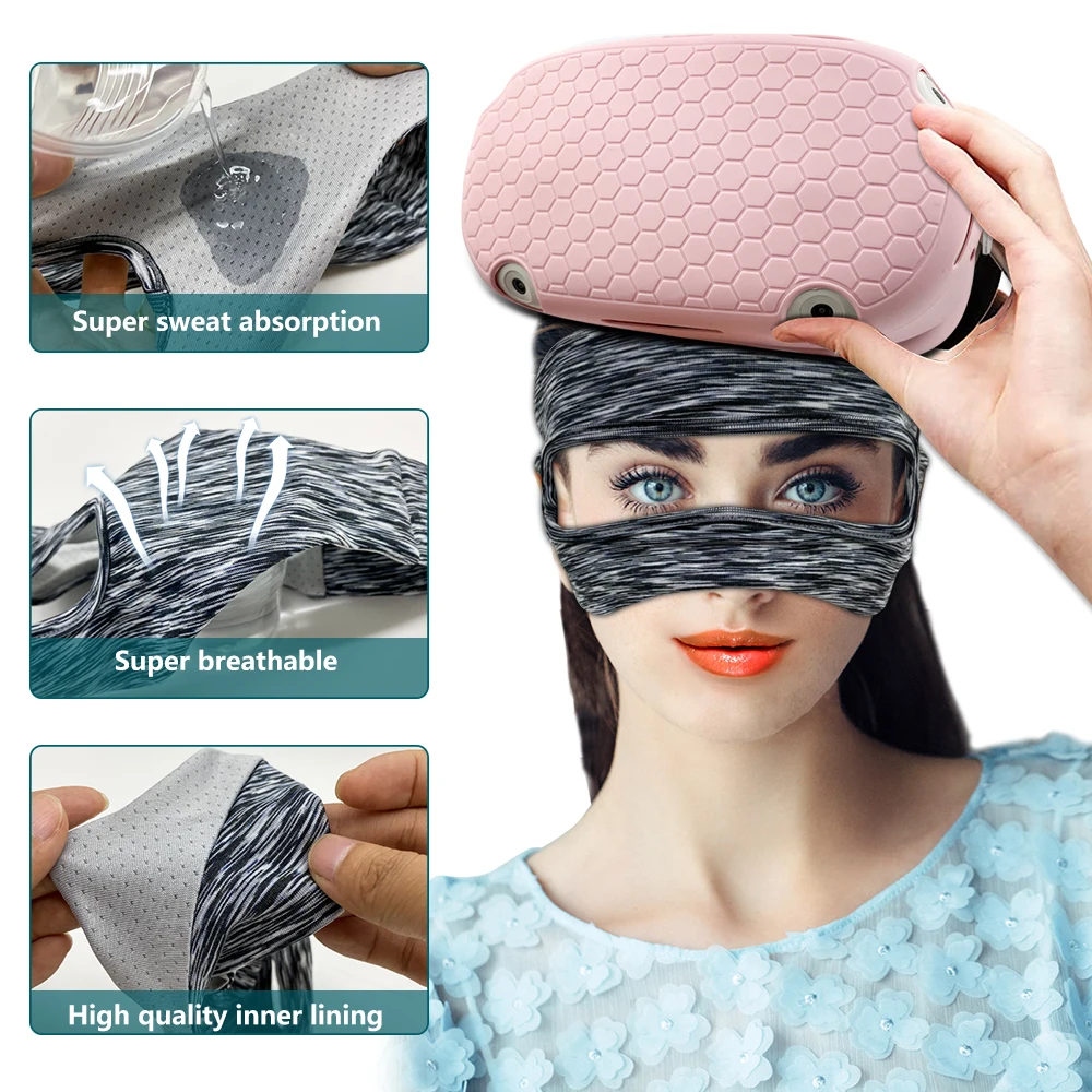 Suitable For Quest 2 Silicone Cover Combo Set With Protective Lens Cover Suitable For Meta/Oculus Quest 2 Face Pad Vr Accessory