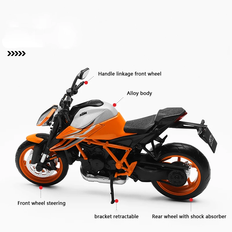 Лидер продаж 1/12 KTM 1290 супер Duke R сплав мотоцикл статические литые игрушки высокая имитация коллекция украшений мотоцикла подарок