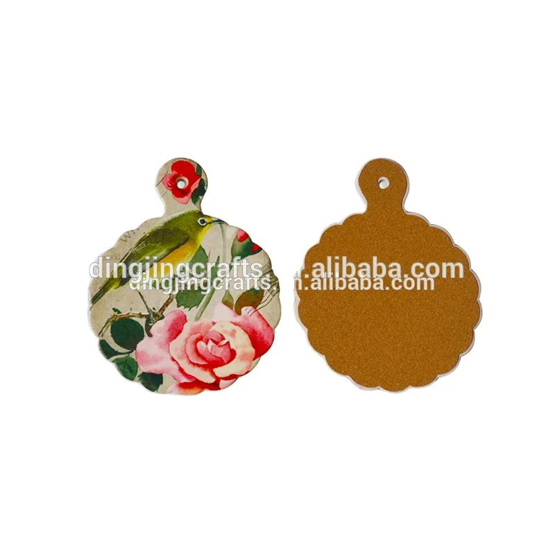 Home kitchen heat resistant durable ceramic trivet mat/hot pot holder pads with flower design for sublimation