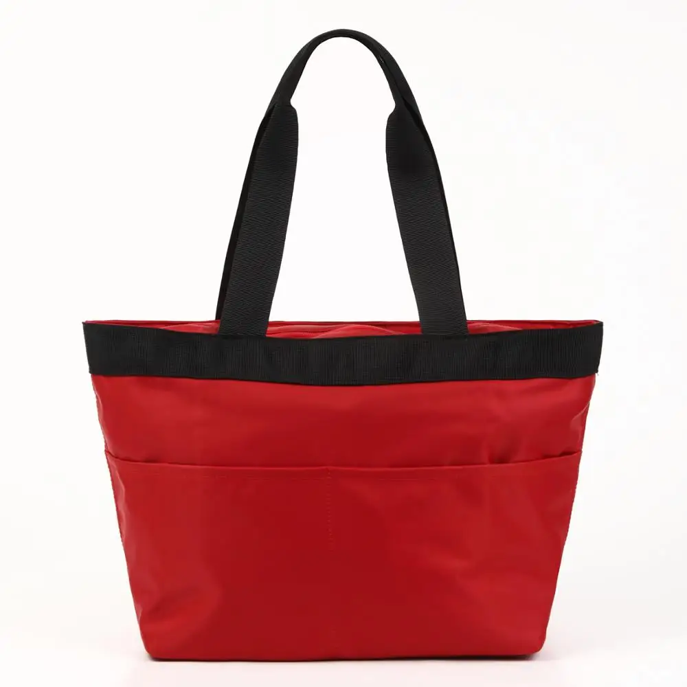 
Quality assured trendy plain large canvas tote bag handbag 