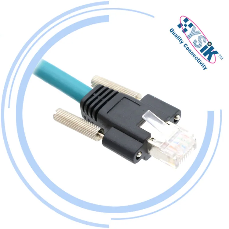 GigE Camera Cable shielded RJ45 plug to RJ45 plug Cable with screws Cat.6 S/FTP cable 1 2 3 4 5 10m 26 AWG