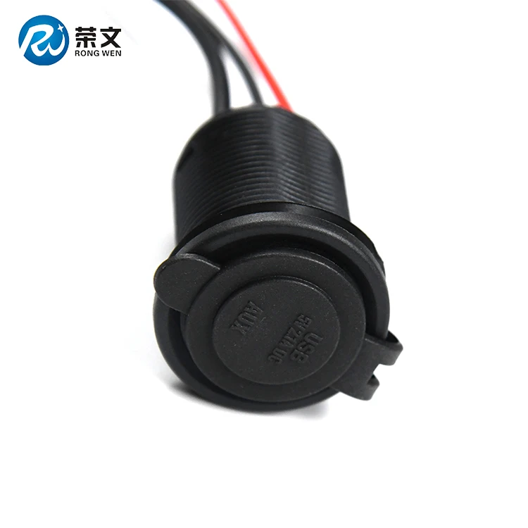 Led Light Ring 2.1A Single Port Socket Mobile Phone USB Car Charger For Car Motorcycle Bus