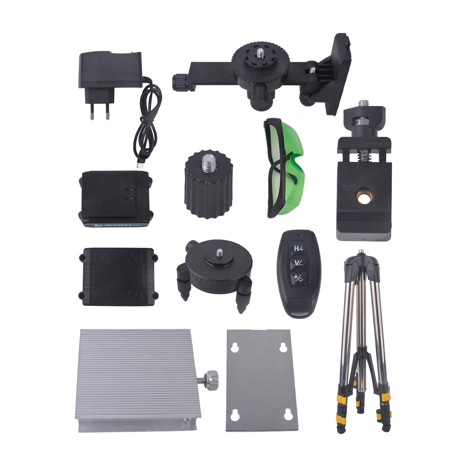 BIYOTI Laser Machine Green Beam 4D 16 Line Laser Level 360 Green Self-Leveling With 1.3m Tripod