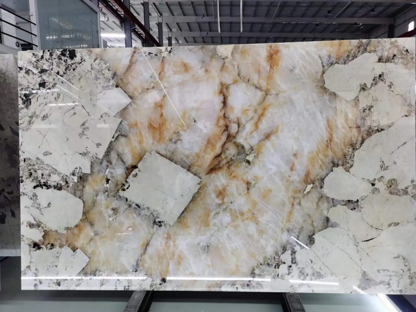 Pandora Granite For Big Tiles On Background Wall Pandora Fireplace Backlighting  With Big Crystal In Luxury Design