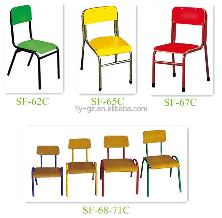 Factory price Metal Frame Wooden Simple Design Children Chair school furniture High quality chair