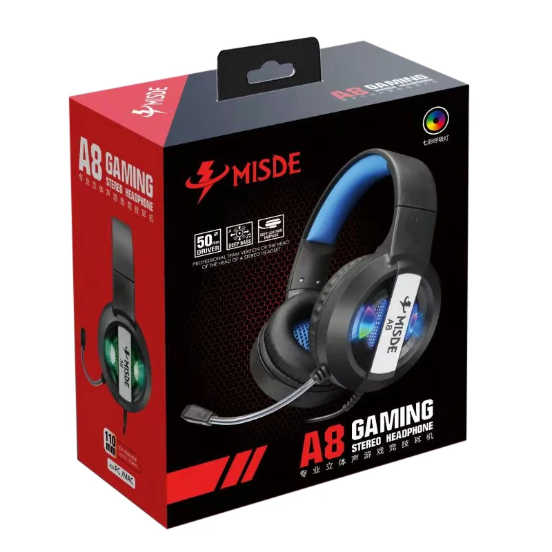 OEM Best TRI Mode Noise Canceling 7.1 Gaming Headphones Over Ear Stereo USB Wireless RGB Headphones Gaming Headset