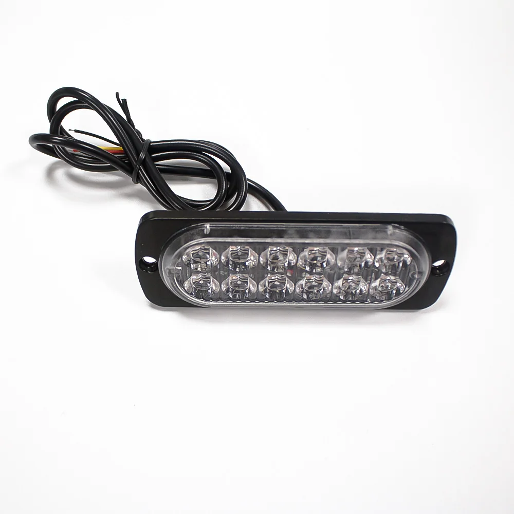 Amber+white drl LED Car truck Lorry Front Grill Emergency Breakdown Fog Warning Flash Strobe Lights