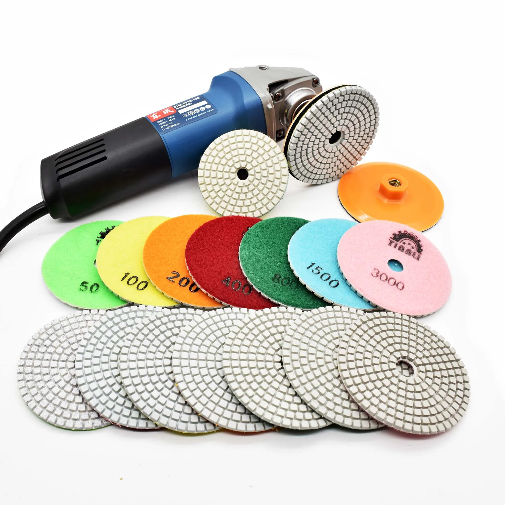 Granite Tools Diamond Polishing Pad Good Quality 7 Steps Polishing Pads Marble Floor Grinder Quartz Polishing Pads