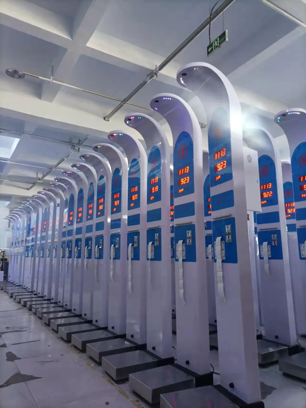 HW-900 weighing scale using coins vending bmi weight and height machine coin scale