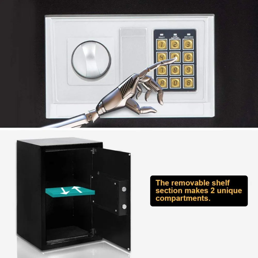 Zhenzhi Lock Box Electlronic Combination Security Cabinet Digital Large safe box depository for Office Home Hotel Bank