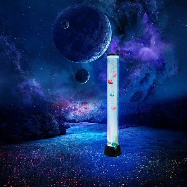Christmas Novelty Sensory Mood Led USB Color Changing 31 Inch Bubble Tube Lamp Bubble Fish Lamp