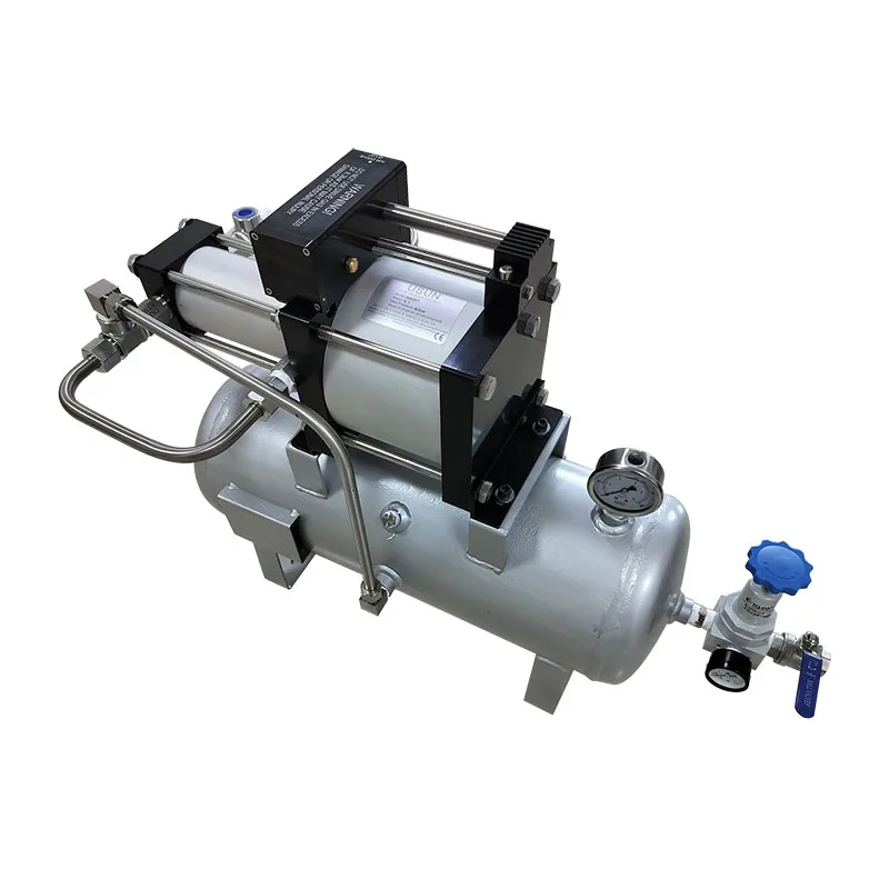 USUN Model: AB05T-20L  20-40 Bar  air pressure booster pump system with 20 Liters tank and pressure regulator