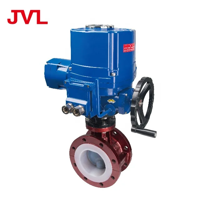 JL900-D6 Exquisite craftsmanship fluorine lined electrical butterfly valve