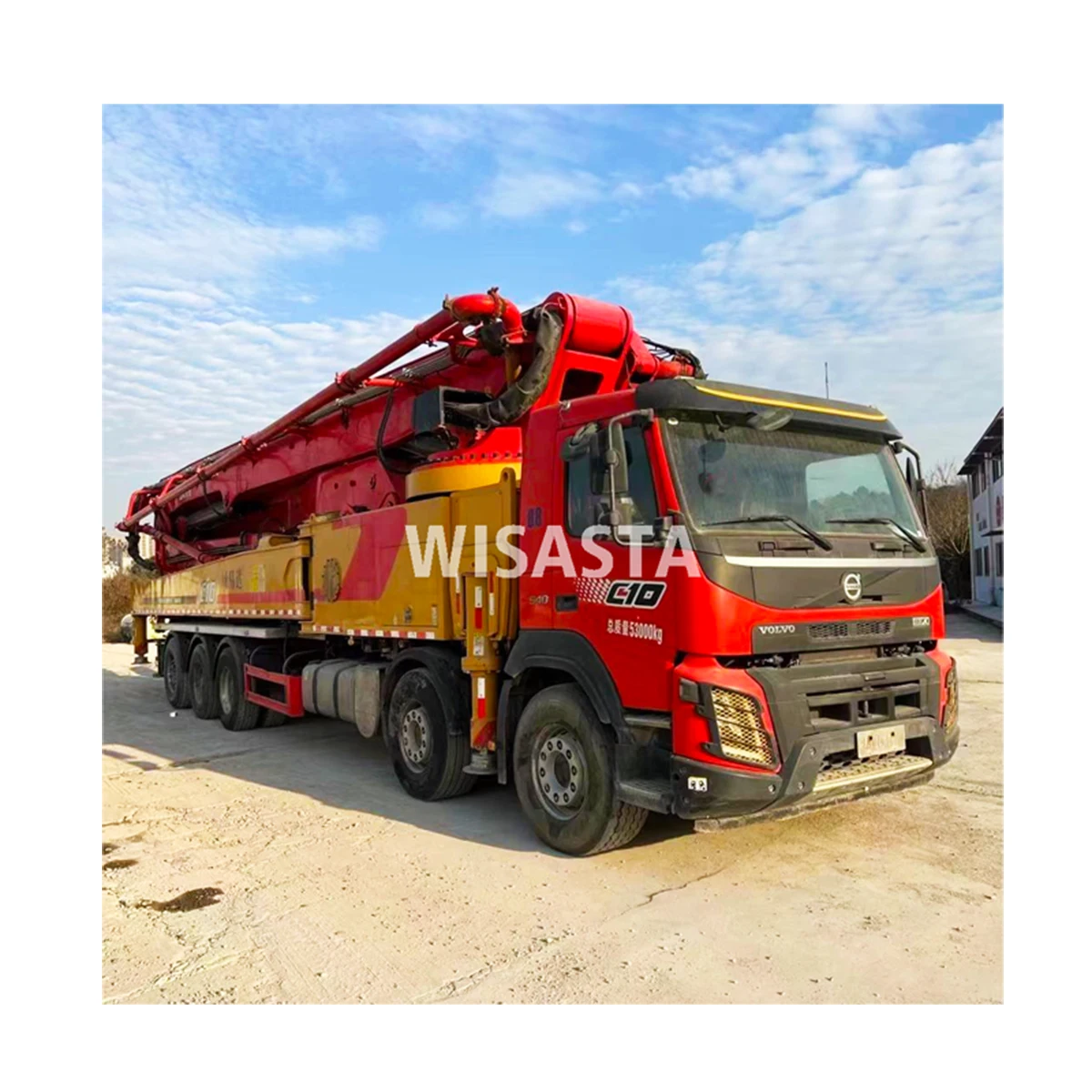China Used Construction Engineering Putzmeister Cifa Sany 66m 67m 68m Truck Mounted Concrete Pump Truck Price for Sale