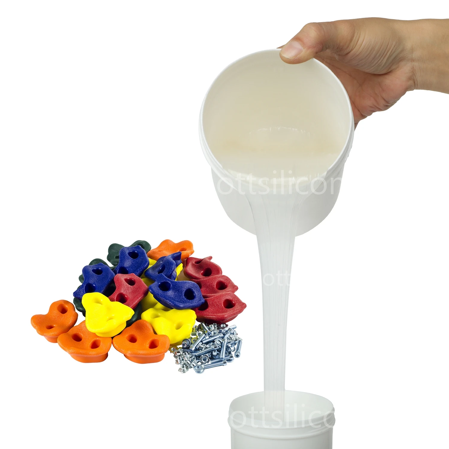 High Resistance Climbing Holds Making Liquid Silicone For PU Polyurethane Molds Design