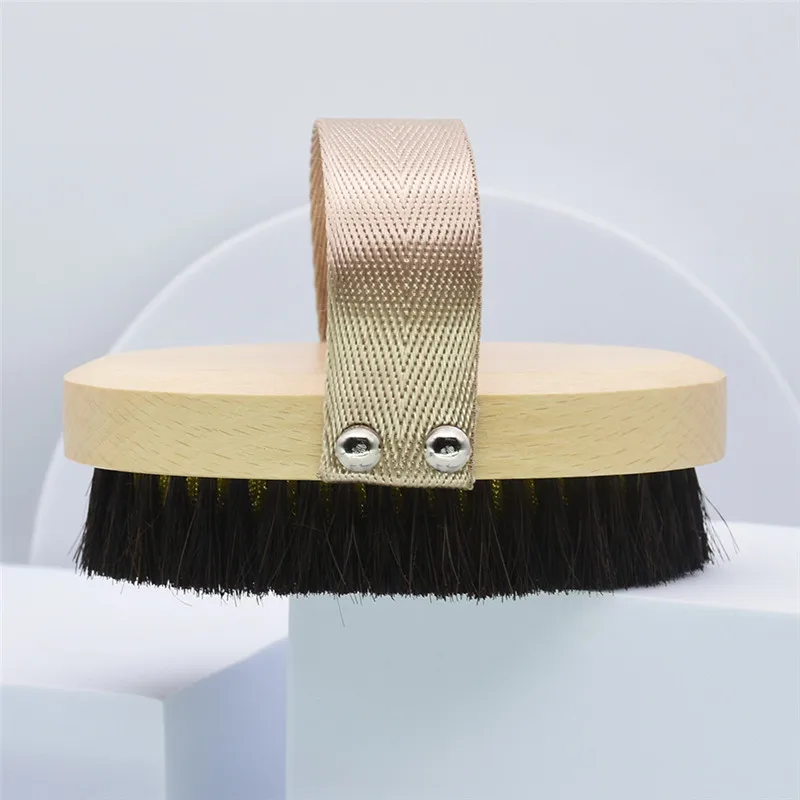 2024 New Style Natural Home Spa Vegan Body Scrub Long Handle Wooden Cleansing Beauty Bath Brush Private Label