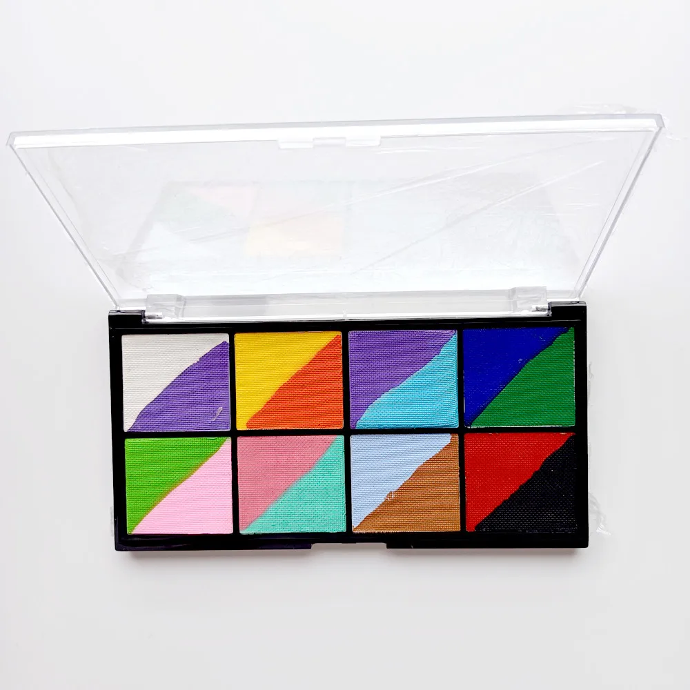 Fluorescent matte pearl painting Popular Fluorescent Neon Paint face and body palette provide private label