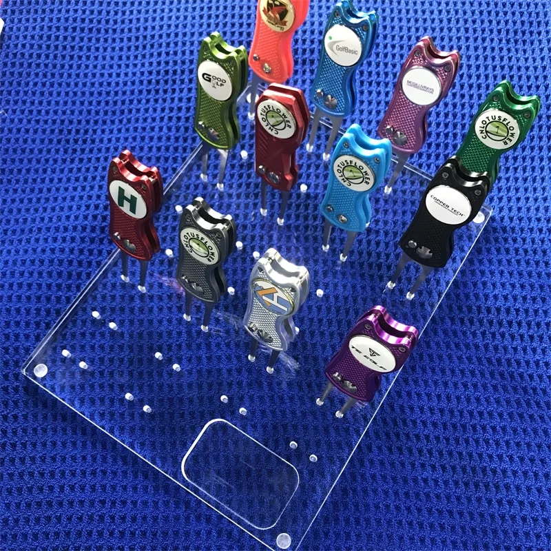 Acrylic Transparent Plate Plexiglass Display Plate Golf Divot Repair Tool Storage Plate
