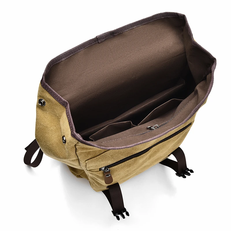 2024 Vintage Canvas Rucksack Travel Outdoor Backpack Fashion School Big Capacity Laptop Canvas Cotton Backpack for Men and Women