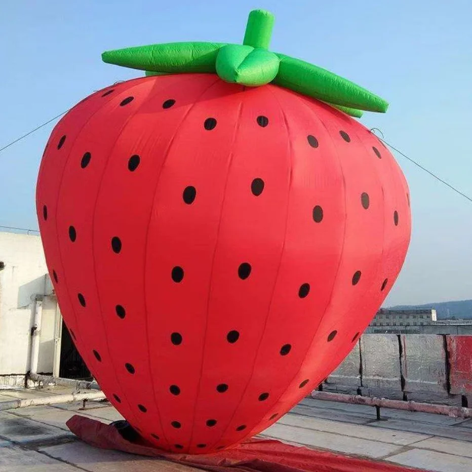 large inflatable promotional strawberry model/ inflatable strawberry balloon/ inflatable fruit model